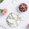 thumbnail image 3 of RYLABLUE Marble Set of 4 Round Coaster for Drinks, Absorbent Ceramic Stone Coasters Cup Mat with Cork Base for Home Kitchen Room Coffee Table Bar Decor, 3 of 5