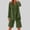 Army Green, variant on Abomasnow Summer Two Piece Sets for Women Casual Button Down Shirts Gauze Bermuda Shorts Fashion Beach Vacation Lounge Outfits