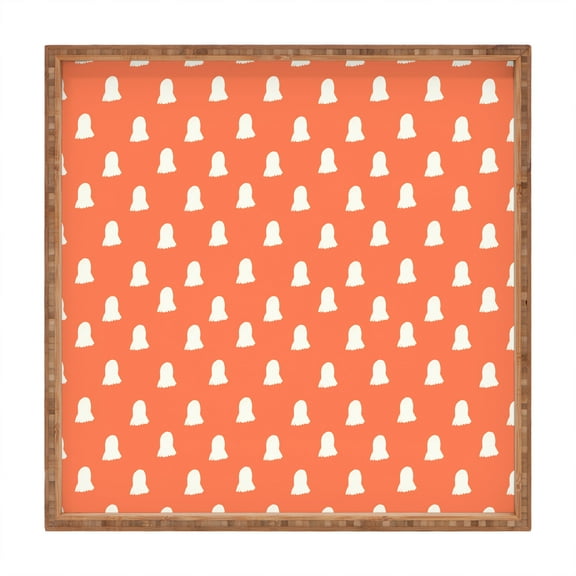 Society6 Cute Ghosts Halloween by Allyson Johnson Square Tray