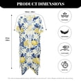 thumbnail image 6 of Xoenoiee Lemon Flower Pattern Women's Swimsuit Cover Up 2026 Summer Lightweight Cardigan Short Sleeve Boho Kimono Oversized Open Front Sweater Tops, 6 of 6
