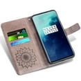 thumbnail image 2 of Case for Oneplus 7T Pro Wallet Case Leather Premium PU Embossed Design Magnetic Closure Protective Cover with Card Slots for Oneplus 7T Pro, Black, 2 of 5