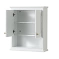 thumbnail image 3 of Deborah Over-the-Toilet Bathroom Wall-Mounted Storage Cabinet in White with Brushed Gold Trim, 3 of 3