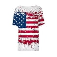 thumbnail image 5 of Cavosen Patriotic T Shirts for Women Red White and Blue Short Sleeve V Neck T Shirts USA Star Striped Graphic Tops Lady XL Patriotic Casual T Shirts Independence Day Tunic Tees, 5 of 5