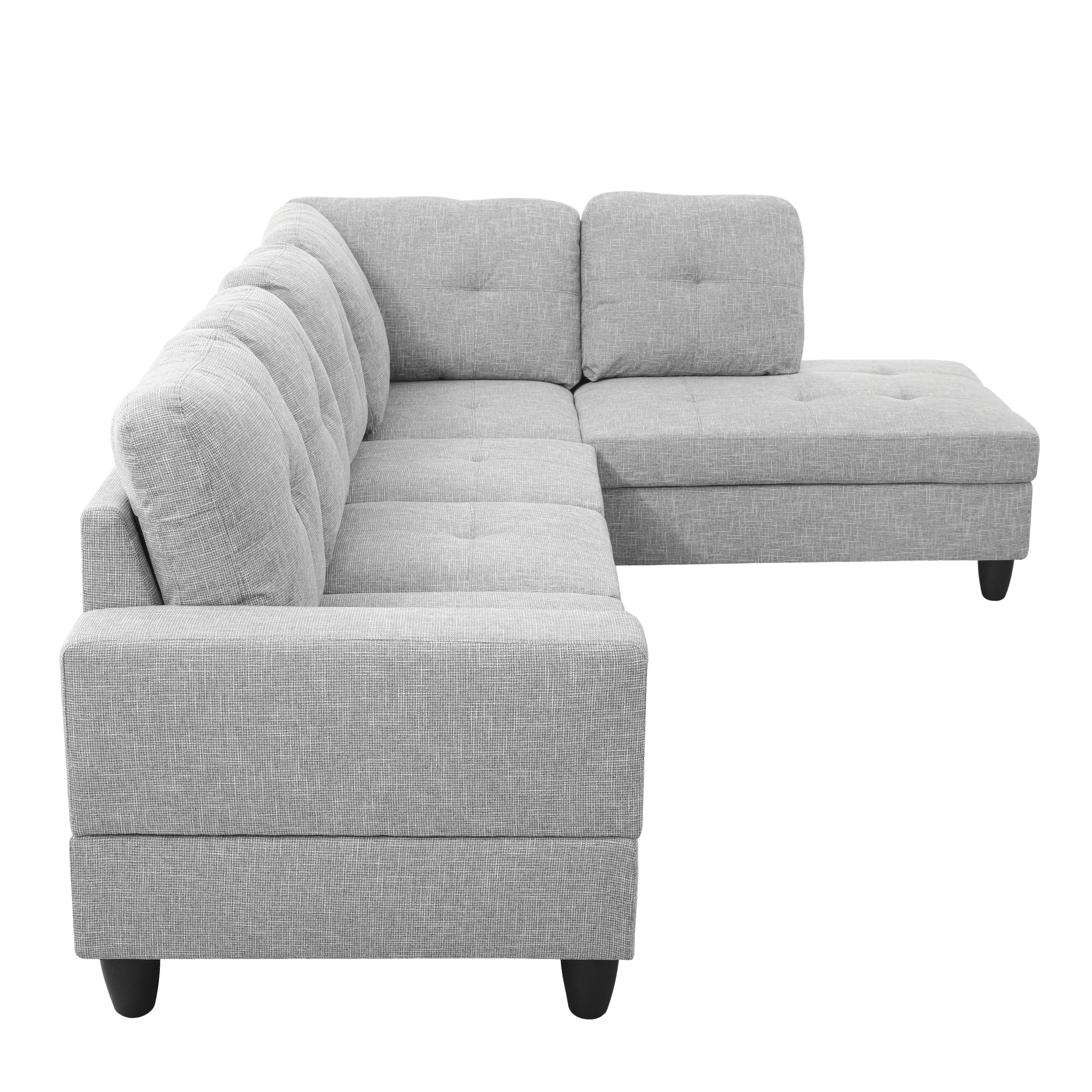 MAYEERTY Modern Adult 3-Piece Couch Living Room Sofa Set，Grey
