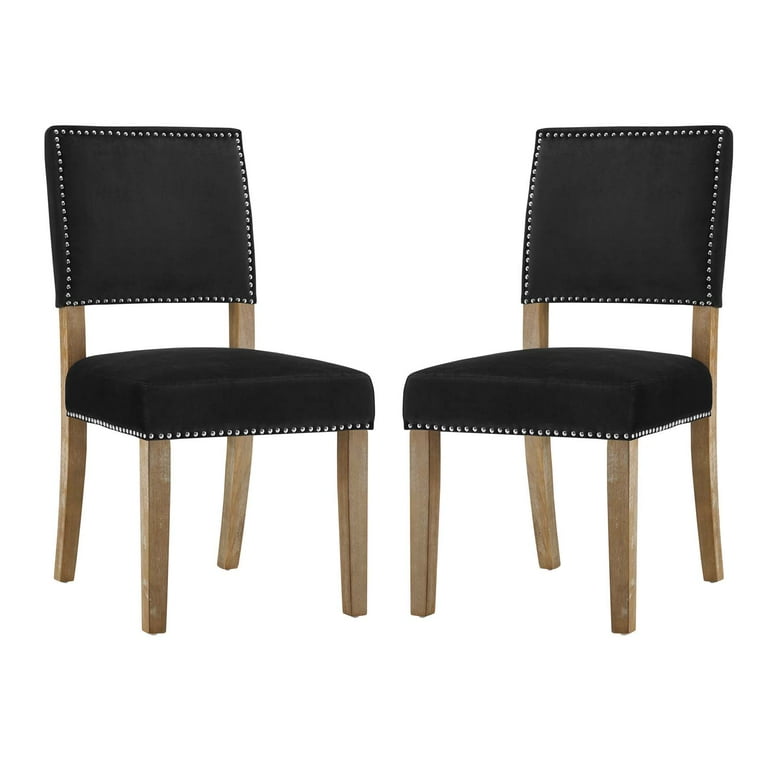 Modway Oblige Dining Chair Wood Set of 2 in Black Walmart