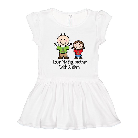 Inktastic I Love My Brother with Autism Girls Toddler Dress