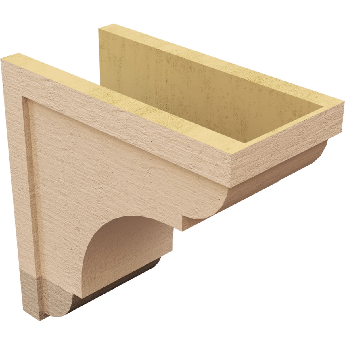 10"W x 20"D x 20"H Classic Bryant Rough Cedar Woodgrain TimberThane Corbel, Primed Tan