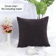 thumbnail image 3 of PiccoCasa Decorative Throw Pillow Cover Corduroy Corn Striped Cushion Cover, Dark Brown 18" x 18", 3 of 8