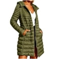 thumbnail image 6 of FDGIU Women's Hood Mid Length Quilted Puffer Coat, Full Zip Snap Button Lightweight Padded Jacket with Side Pockets for 2026 Fall Winter Travel Daily Layering, 6 of 6