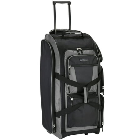 Travelers Club 30" Rolling Multi-pocket Upright Duffel - Gray