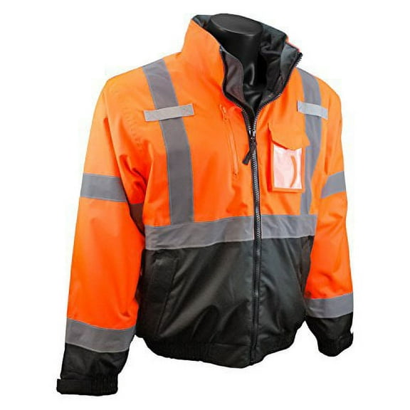 Radians Men's Three-in-One Deluxe High Visibility Bomber Jacket Hi-Vis Orange - SJ210B-3ZOS