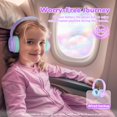 thumbnail image 3 of Auriculares Bluetooth iClever BTH22 para niños, 60 horas de reproducción, morado/verde, 3 of 6