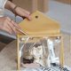thumbnail image 4 of Clear Makeup Bag for Travel Envelope Clutch Foldover Handbag Large Transparent Cosmetic Bags for Women Girls(Yellow), 4 of 4