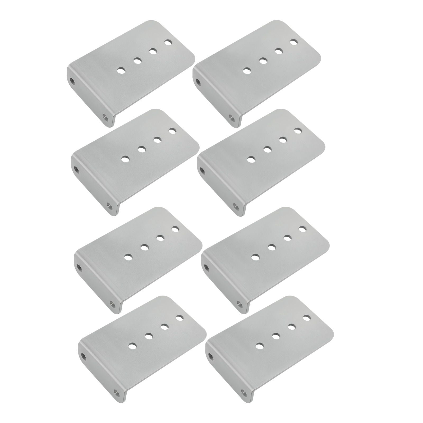 8PCS Galvanized L-Type Boat Trailer Bunk Brackets Set for 3x3 Inch Crossmembers, 0.25" Heavy Duty Steel Marine Grade Bunk Support Kit with U-Bolts and Hardware, SKU 74236547