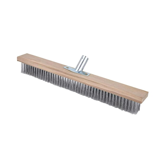 Cepillo de alambre de acero inoxidable, cabezal de cepillo de fregado multiusos, escoba de empuje para limpiar superficies rugosas, bañera de 50cm