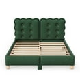 thumbnail image 4 of Queen Size Upholstered Platform Bed with Support Legs,Green, 4 of 9