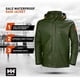 thumbnail image 3 of Chubasquero Helly Hansen Gale impermeable para hombre, color verde militar, 3 of 6