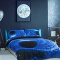 thumbnail image 3 of REGALWOVEN Galaxy Sky Cosmos Night Pattern Duvet Cover Bedding Set Queen Size Royal Blue, 3 of 6