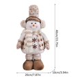 thumbnail image 3 of Clearance Under $11 Plush Snowman and Reindeer Christmas Decor Soft Standing Tabletop Figures with Knit Hats and Scarves Set of 3, 3 of 8