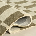 thumbnail image 5 of Rugs USA Kia Checkerboard Wool Area Rug, 2' 6" x 8', Runner, Kia Olive, 5 of 8