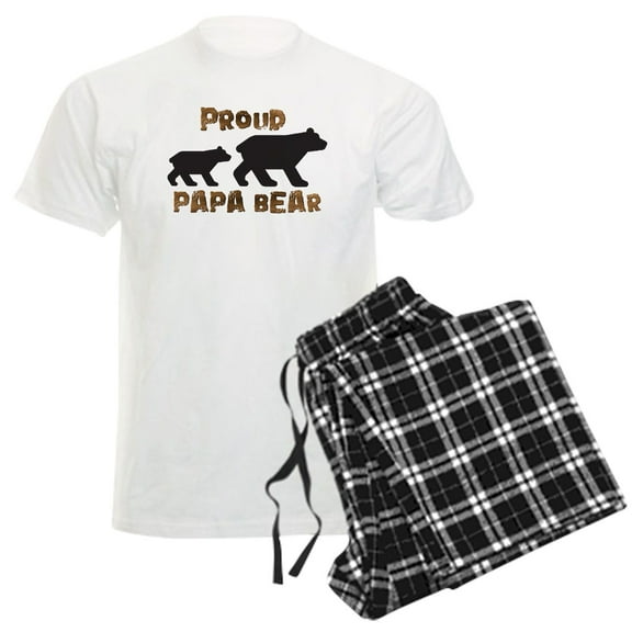 CafePress - Proud Papa Bear Pajamas - Men's Light Loose Fit Cotton Pajama Set