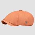 thumbnail image 2 of Men's Adjustable Fit Newsboy Cap Cotton Herringbone Flat Hat Washed Beret Ivy Style for Golf Cabbie Driving Casual Fashion (Orange), 2 of 4