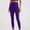 Purple, variant on TMOYZQ Leggings for Women Fashion Casual Solid Color Seamless High Waist Yoga Leggings Soft Comfy Elastic Compression Gym Athletic Workout Pants on Clearance