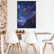Rateoe Starry Sky Wall Flying Tiger Pattern Wooden Picture Puzzle ,1000 Piece Jigsaw Puzzle ,Family Fun Puzzle, Home Décor Puzzle, Gift Puzzle(Vertical style)