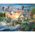 thumbnail image 2 of Boehme, Nicky 18x15 White Modern Wood Framed Museum Art Print Titled - Balloons over Sunset Cove, 2 of 4