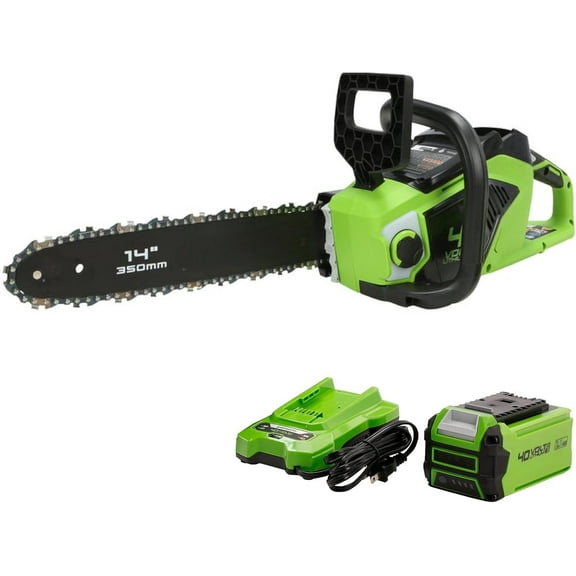 40V 14" Chainsaw, 2.5Ah USB Battery and Charger Included