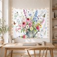 thumbnail image 5 of Wildflowers in Rustic Watering Can with Butterflies Serene Watercolor Illustration for Flower Lovers Botanical Wall Decor Housewarming Gift Tapestry Wall Hanging for Bedroom and Living Room, 5 of 7