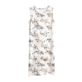 thumbnail image 2 of VBVC Women's Sleeveless Floral Print Midi Dress , Ladies' Crew Neck Casual Summer Tank Dress , Stretchy Daily Wear Dresses For Women,White,S-5XL, 2 of 6