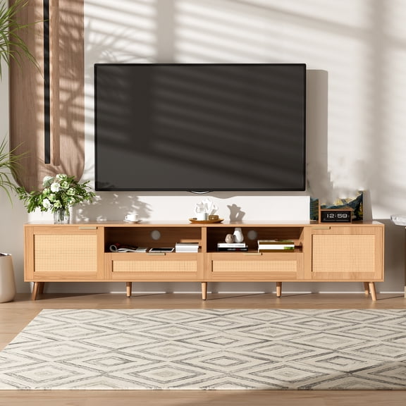 Dtwnek TV Stand for TVs up to 90", Media Console Entertainment Center with Drawers, TV Cabinet for Living Room, Bedroom