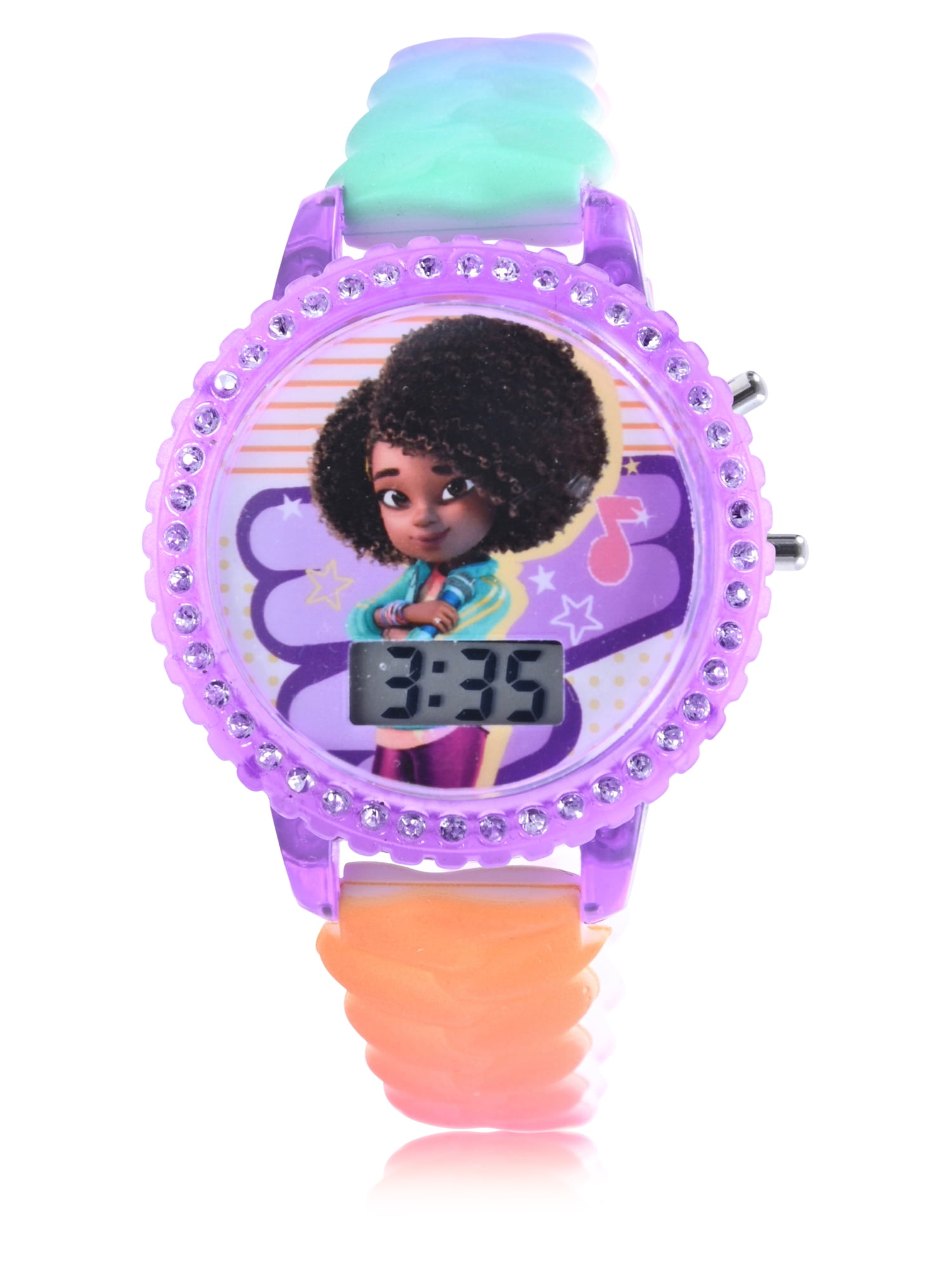 Karma's World Flashing Unisex LCD Watch for Tween, Teen, Child, in Rainbow - KMW4028WM