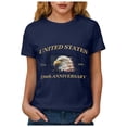 thumbnail image 6 of Duqingm Patriotic Tops For Women Patriotic Shirts for Women 5th of July T Shirts American Flag Graphic Tees Tops Raglan Short Sleeve Fourth of July Outfits Navy,2XL, 6 of 7