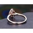thumbnail image 2 of Classic Pear cut Halo 1.50 Ct Moissanite & Diamond Engagement Ring in Rose Gold, 2 of 5