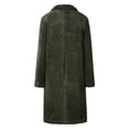 thumbnail image 4 of Innerwin Manteau en Polaire Duveteuse pour Femmes, Veste Mi-Longue à Col Rabattu, Vert Armée P, 4 of 6