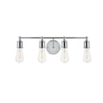 thumbnail image 3 of Living District Serif 4-Light Mid-Century Metal Wall Sconce in Chrome, 3 of 9