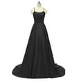 thumbnail image 3 of Vestidos de fiesta largos elegantes para mujer, vestidos de noche de satén con corte en A y espalda descubierta, 3 of 6