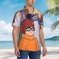 thumbnail image 4 of Lsque Scooby-Doo Pattern Hawaiian Shirt for Men Unisex Summer Beach Casual Short Sleeve Cotton Linen Button Down Shirts-Large, 4 of 6