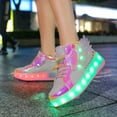 thumbnail image 4 of YAZI  Kids Roller Shoes Boy Girl Sneakers with Wheels Become Sport Sneaker with Led for Christmas Birthday Children Show Gift, 4 of 17