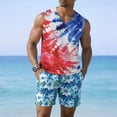 thumbnail image 5 of Vamuko 250 Anniversary Usa Shirts Mens Short Sleeve American Flag Usa Flag Tank Top 1776 V Neck Oversized Tanks We the Peaple Novelty Tees Wine 3XL, 5 of 8