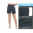 thumbnail image 6 of Little Donkey Andy Women's 6 Inch Quick Dry Lightweight Shorts Stretch Golf Hiking Travel Black Heather L, 6 of 7