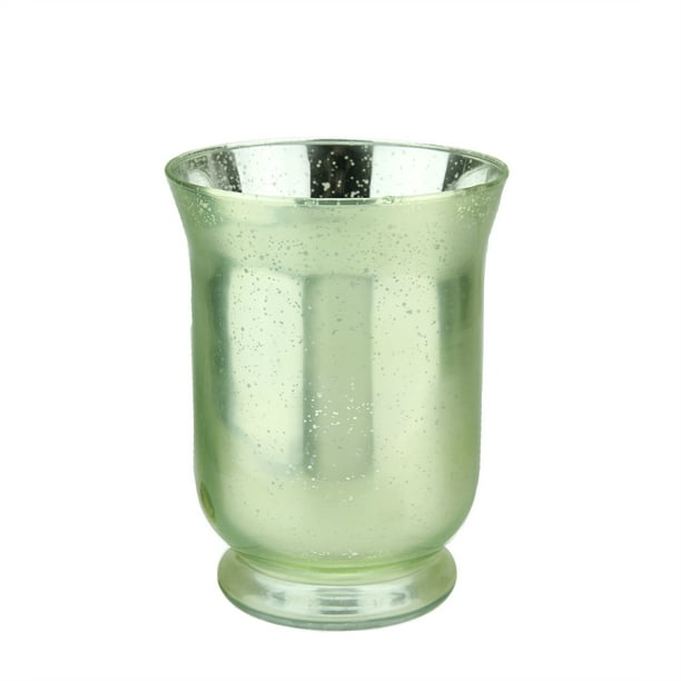 6 Silent Luxury Seafoam Green Mercury Glass Inspired Glass Pillar Christmas Candle Holder Walmart Com Walmart Com