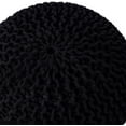 thumbnail image 4 of BirdRock Home Round Pouf Foot Stool Ottoman - Black, 4 of 6