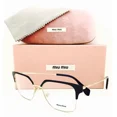 thumbnail image 2 of Brand New Miu Miu Women Authentic Eyeglasses MU 52OV UE6-101 Rx Blue Frame Italy, 2 of 6