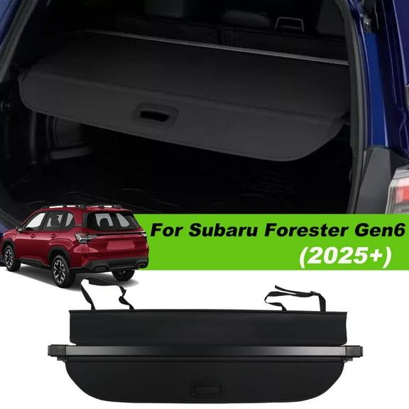 Fit 2025 Subaru Forester No Gap Retractable Cargo Cover for 2025 Subaru Forester SUV Accessory Rear Trunk Privacy Shield Shade, Black