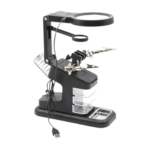 Abbracc Soldering Helping Hands Magnifier Magnifying Glass Stand Professional Soldering
