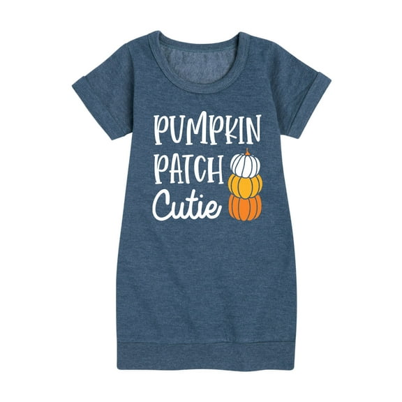 Instant Message - Pumpkin Patch Cutie - Toddler And Youth Girls Fleece Dress
