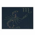 thumbnail image 1 of Zodiac Scorpio Cutting Board, Celestial Background with the Scheme of Stars in Constellation, Decorative Tempered Glass Cutting and Serving Board, Small Size, Indigo Yellow and Orange, by Ambesonne, 1 of 1